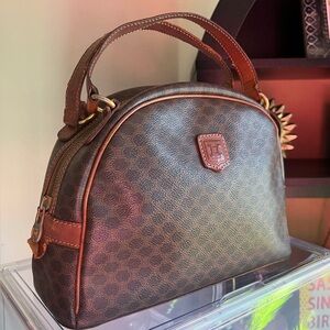 AUTHENTIC VINTAGE CELINE TRIOMPHE MACADAM SATCHEL.